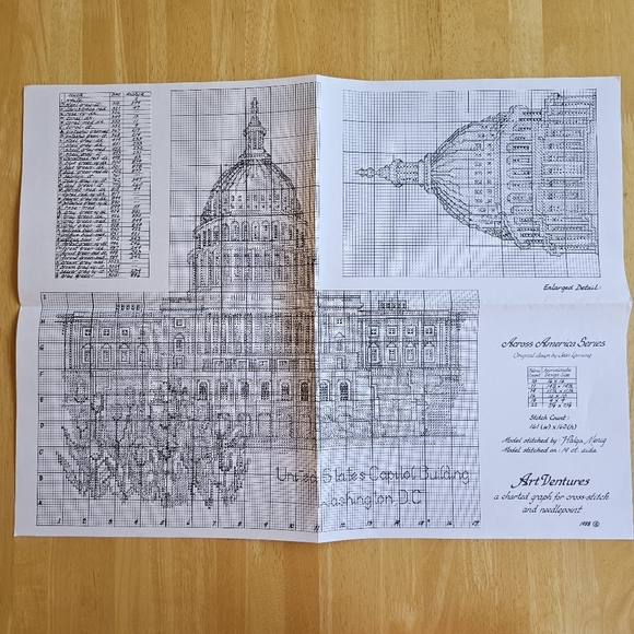 Cross Stitch Chart "The White House" & "The Capitol" Patriotic - Picture 5 of 5